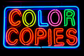Color copy sign